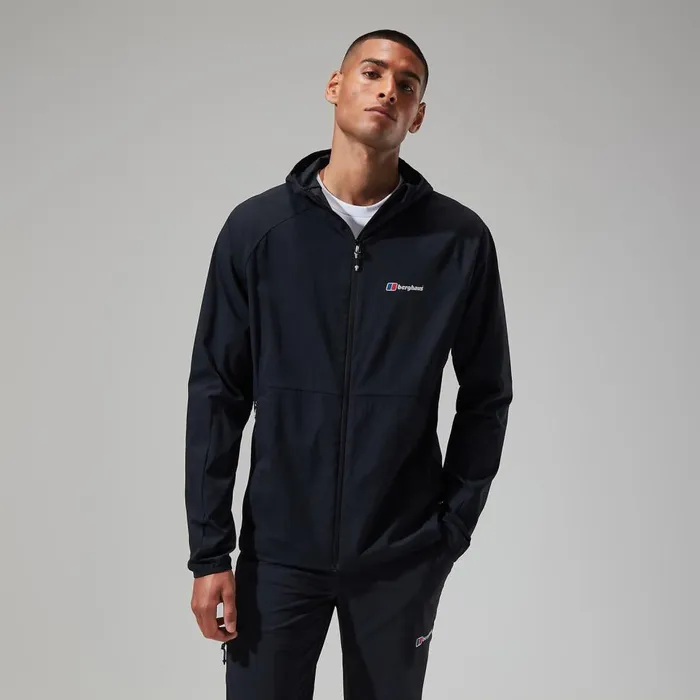 Fleece Men Berghaus Urban Theran Full Zip Hooded Jacket 8211 Black