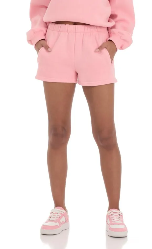 Fleece Sweat Shorts Blush Women LUCY IN THE SKY Shorts Fleece Sweat Shorts Blush Women LUCY IN THE SKY Shorts