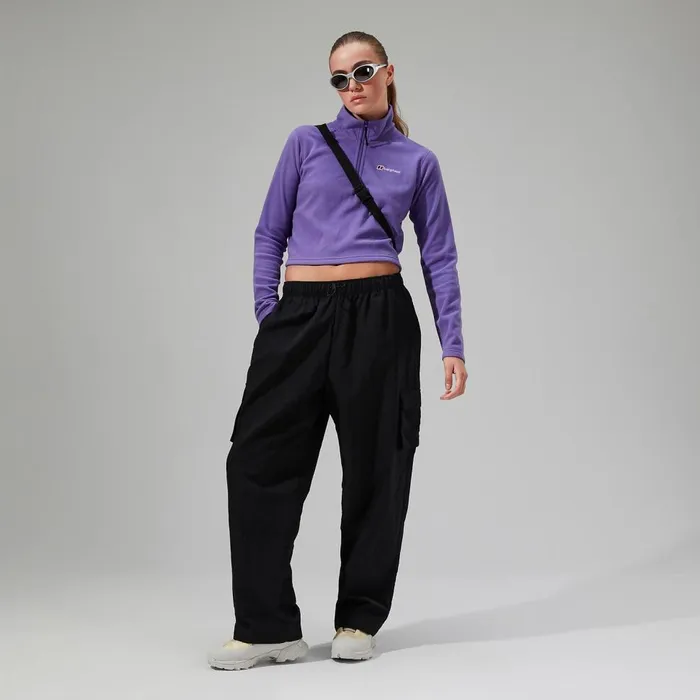 Fleece Women Berghaus URB Prism Cropped Half Zip Fleece 8211 Purple