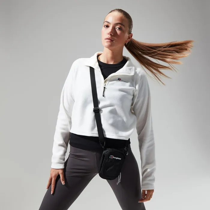 Fleece Women Berghaus Urban Prism Crop Half Zip 8211 Natural