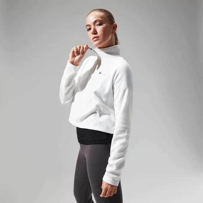 Fleece Women Berghaus Urban Prism Crop Half Zip 8211 Natural