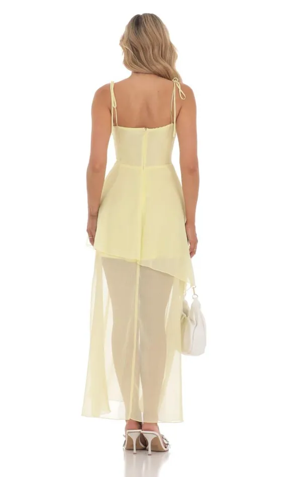 Flow Aline Maxi Dress Yellow Women LUCY IN THE SKY Maxi Dresses Flow Aline Maxi Dress Yellow Women LUCY IN THE SKY Maxi Dresses
