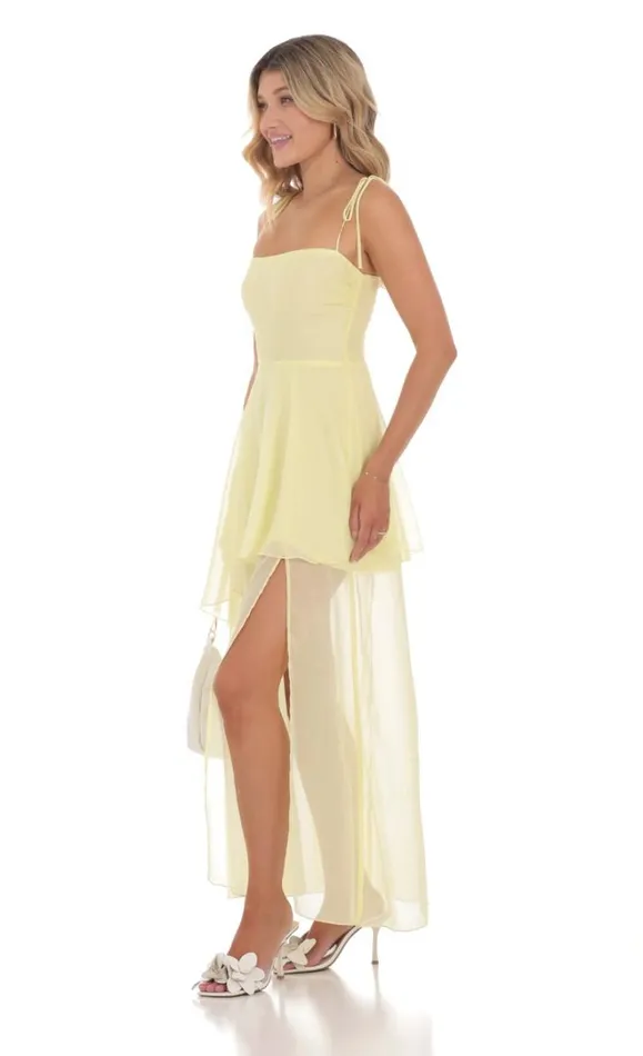 Flow Aline Maxi Dress Yellow Women LUCY IN THE SKY Maxi Dresses Flow Aline Maxi Dress Yellow Women LUCY IN THE SKY Maxi Dresses