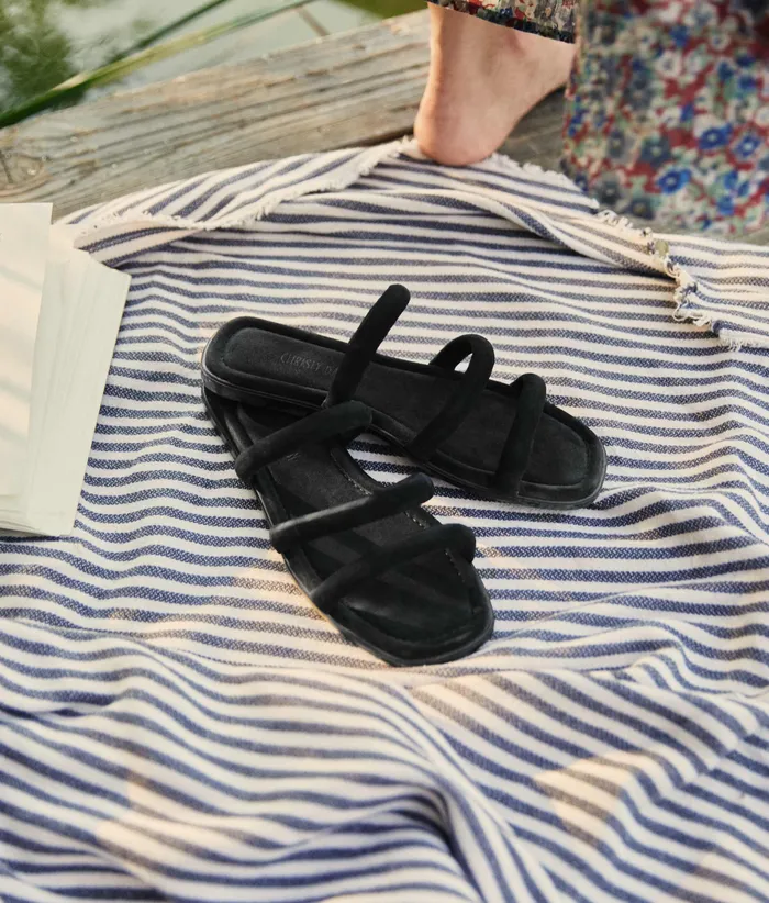 Footwear The Monroe Sandal Noir Suede 8211 Christy Dawn Women Footwear The Monroe Sandal Noir Suede 8211 Christy Dawn Women