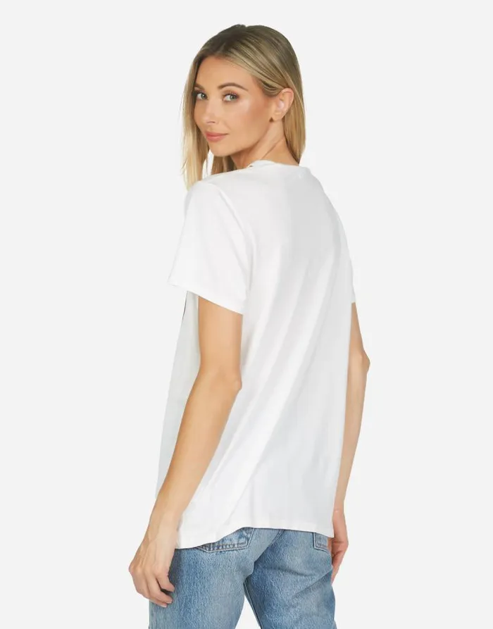 Gabriella Beaded Chain Skull Milk Women Lauren Moshi Short Sleeve