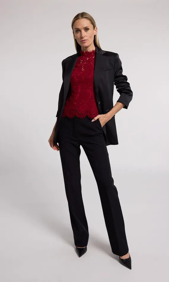 Generation Love Clothing Blazers and Jackets Drea Satin Blazer Black 8211 Women