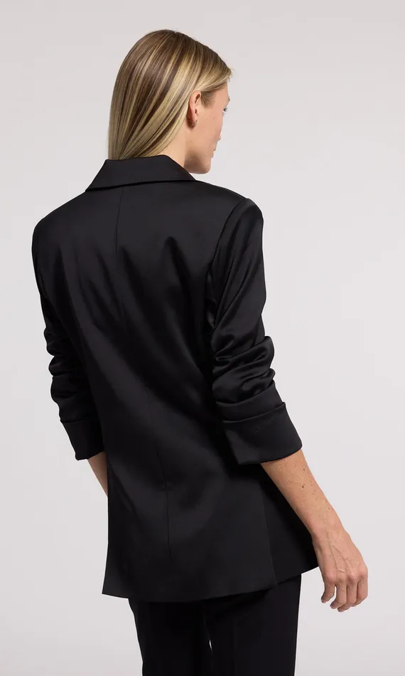 Generation Love Clothing Blazers and Jackets Drea Satin Blazer Black 8211 Women