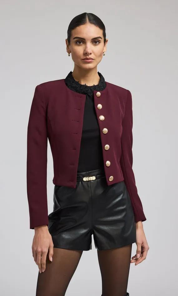 Generation Love Clothing Blazers and Jackets Olempia Crepe Blazer Malbec 8211 Women