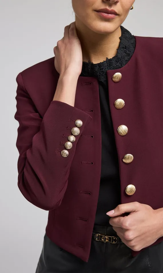 Generation Love Clothing Blazers and Jackets Olempia Crepe Blazer Malbec 8211 Women