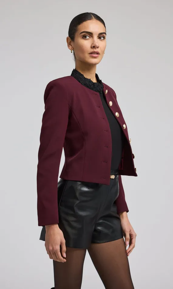 Generation Love Clothing Blazers and Jackets Olempia Crepe Blazer Malbec 8211 Women