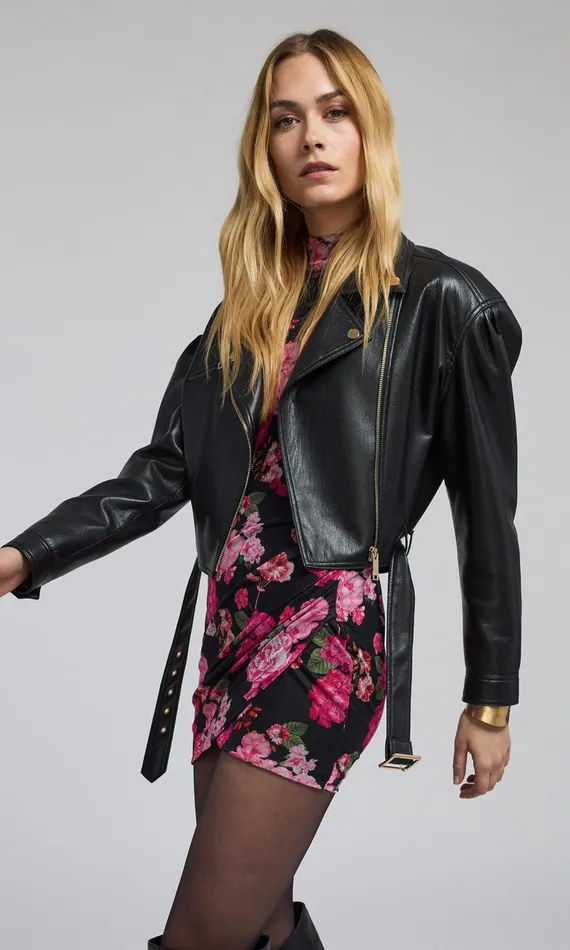 Generation Love Clothing Outerwear Morello Vegan Leather Jacket Black 8211 Women