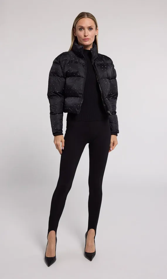 Generation Love Clothing Outerwear Rhoda Crystal Puffer Blackblack 8211 Women