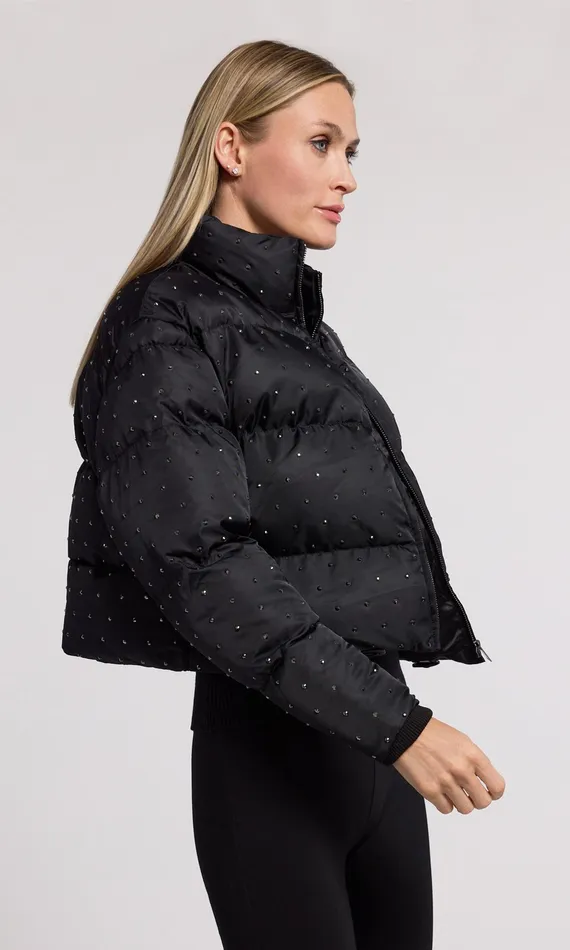 Generation Love Clothing Outerwear Rhoda Crystal Puffer Blackblack 8211 Women