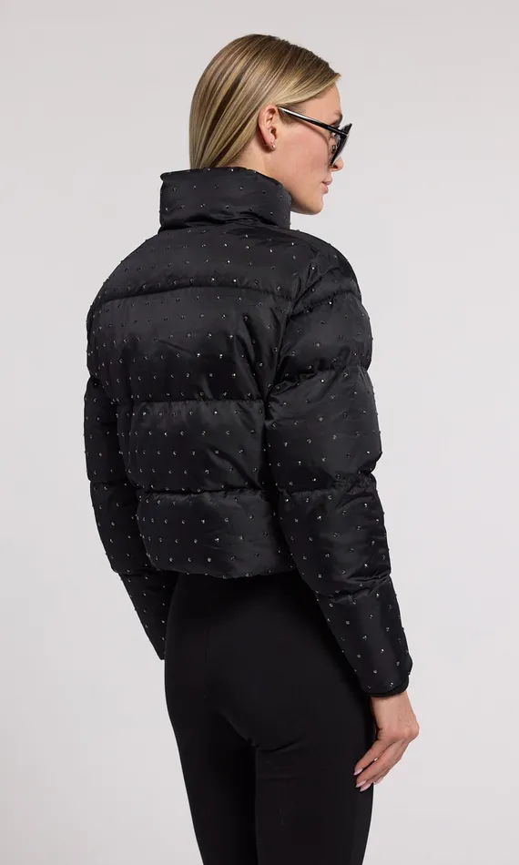 Generation Love Clothing Outerwear Rhoda Crystal Puffer Blackblack 8211 Women