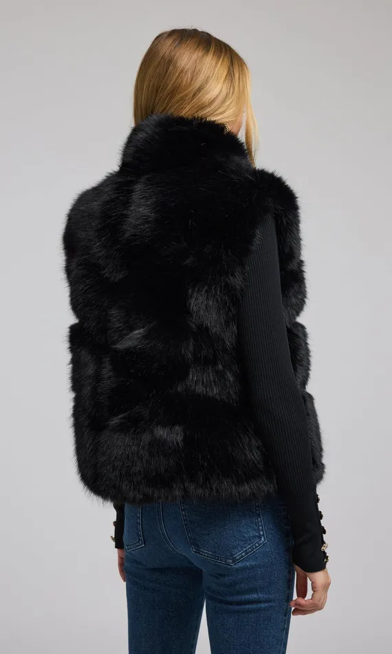 Generation Love Clothing Outerwear Rosario Faux Fur Vest Black 8211 Women