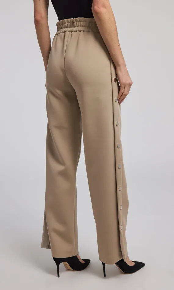 Generation Love Clothing Pants Zola Side Snap Scuba Pants Taupe 8211 Women