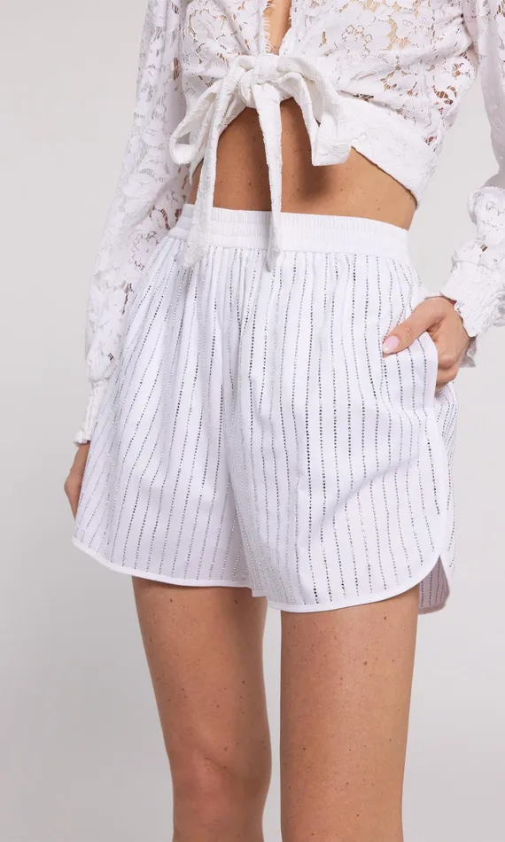 Generation Love Clothing Shorts Cassio Crystal Shorts Whiteclear 8211 Women