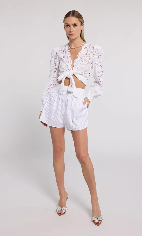 Generation Love Clothing Shorts Cassio Crystal Shorts Whiteclear 8211 Women