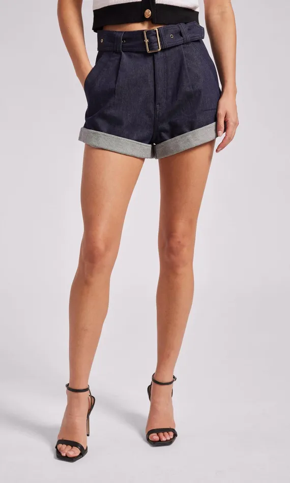 Generation Love Clothing Shorts Erina Sheen Denim Shorts Dark Denim Blue 8211 Women