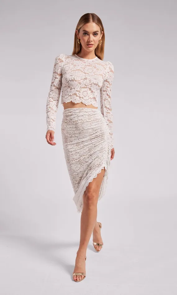 Generation Love Clothing Skirts Nellia Lace Skirt Whitebeige 8211 Women