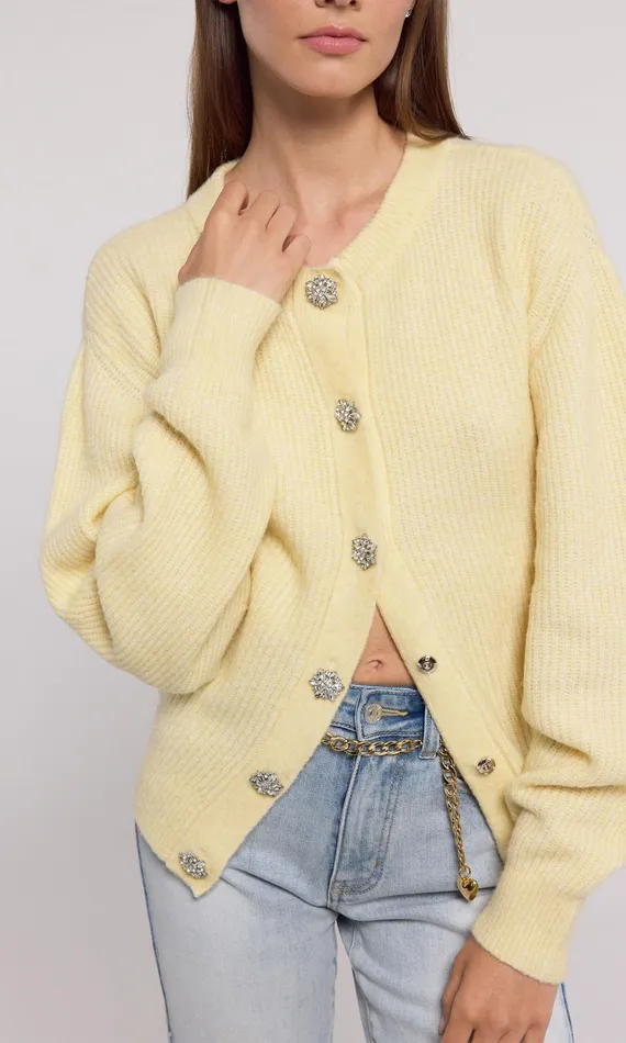 Generation Love Clothing Sweaters and Sweatshirts Savera Cardigan Pale Yellow 8211 Women
