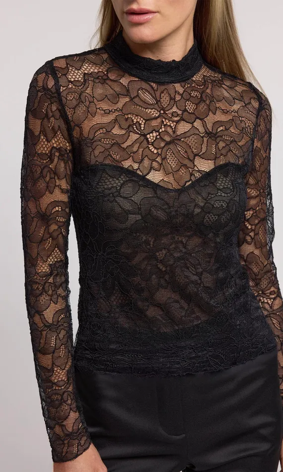 Generation Love Clothing Tops Marielle Lace Top Black 8211 Women