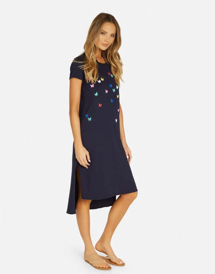 Genesis Mini Butterflies Navy Women Lauren Moshi Dresses