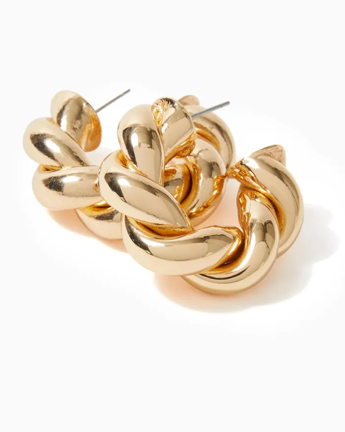 Gifts For Mom Home and GiftsWomen Lilly Pulitzer Island Escape Earrings Gold Metallic Gifts For Mom Home and GiftsWomen Lilly Pulitzer Island Escape Earrings Gold Metallic