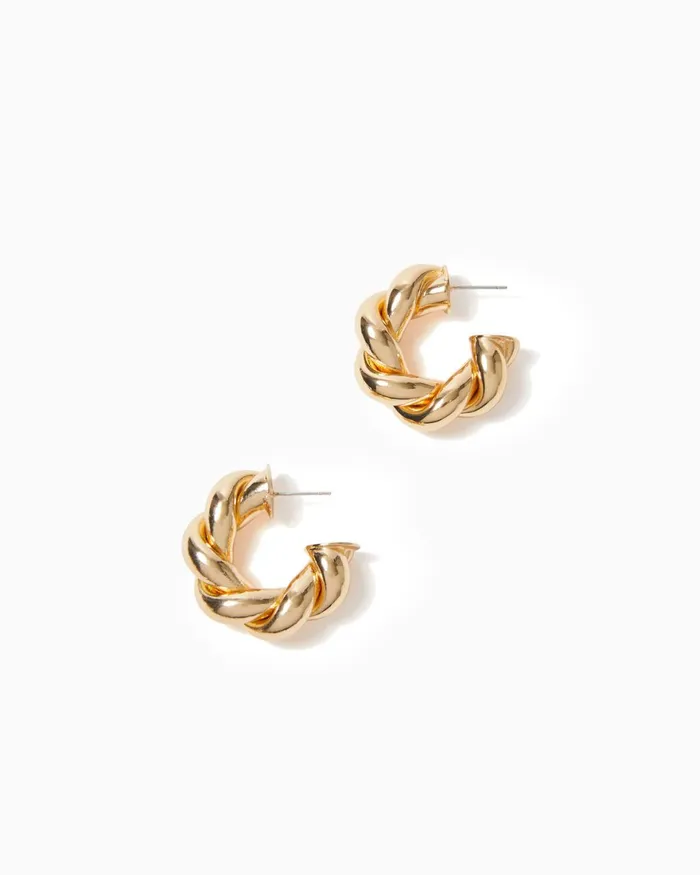 Gifts For Mom Home and GiftsWomen Lilly Pulitzer Island Escape Earrings Gold Metallic Gifts For Mom Home and GiftsWomen Lilly Pulitzer Island Escape Earrings Gold Metallic