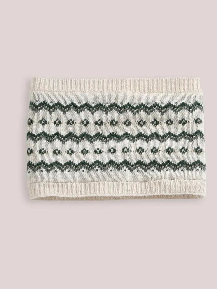 Girls Accessories Cyrillus Jacquard Snood Ecru