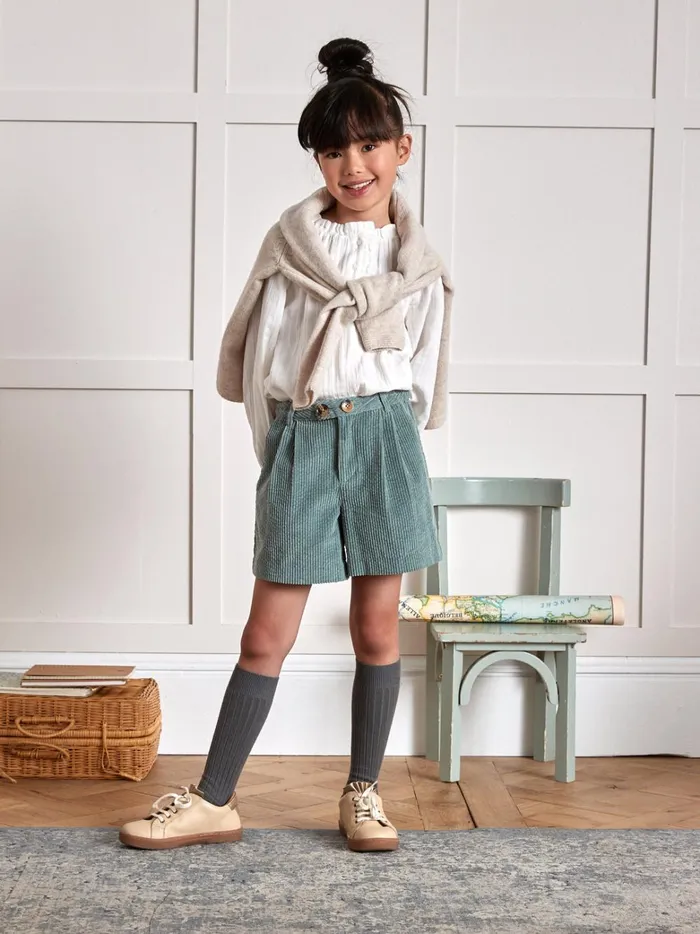 Girls Clothing Cyrillus Cotton Gauze Blouse Ecru