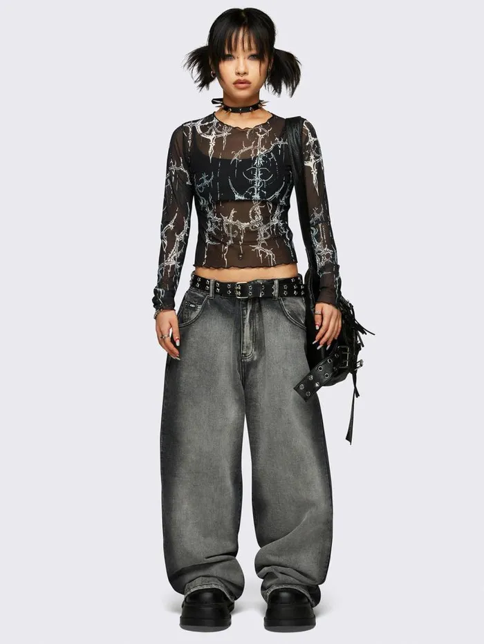 Glen Baggy Jeans Women Minga London Bottoms