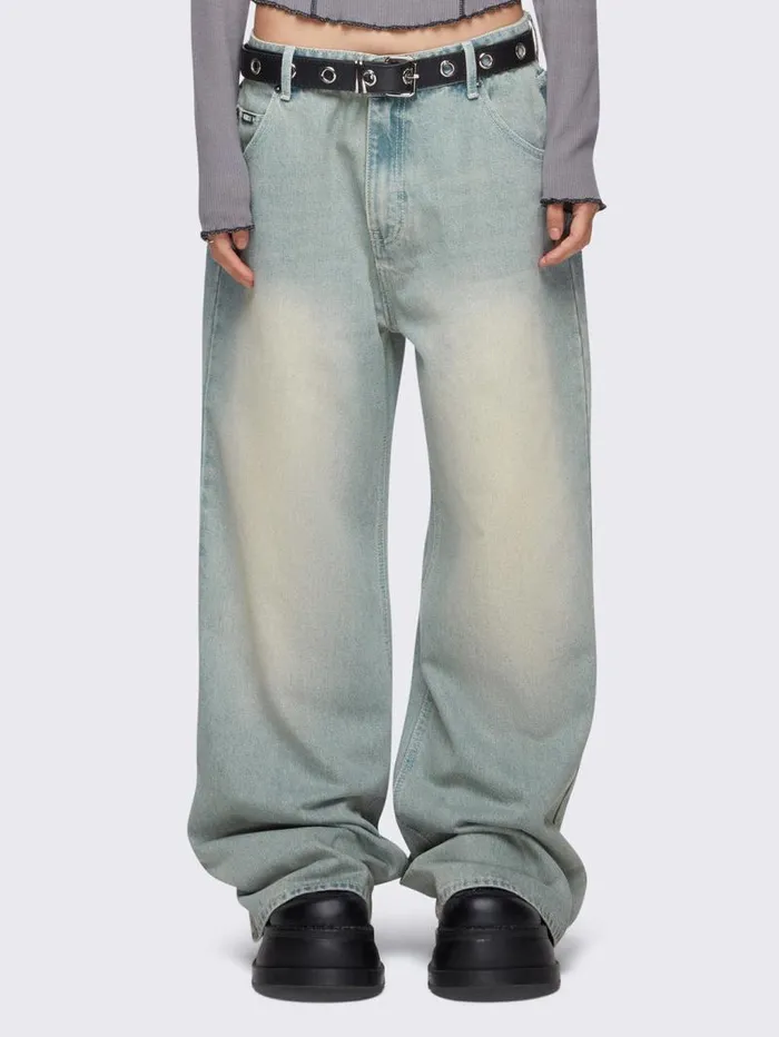 Glen Blue Baggy Jeans Women Minga London Bottoms