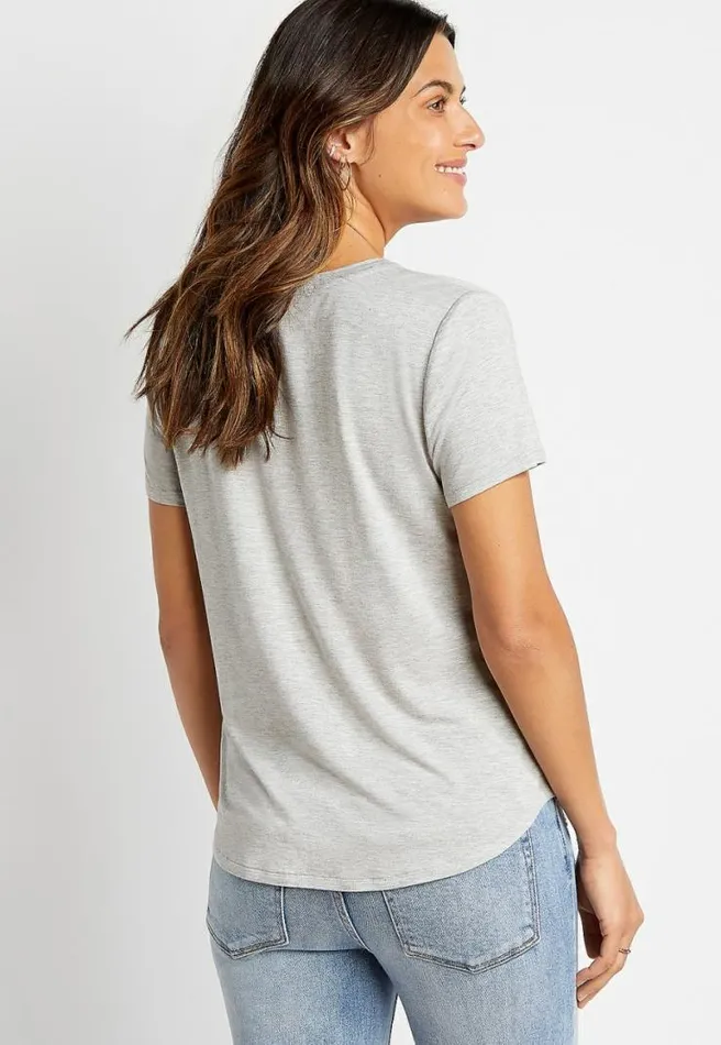 Gray Beach Please Graphic Tee Women Maurices Tops