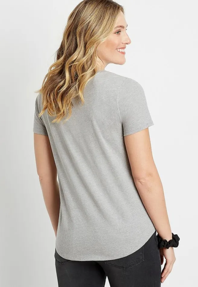 Gray Oklahoma State Flower Graphic Tee Women Maurices Tops