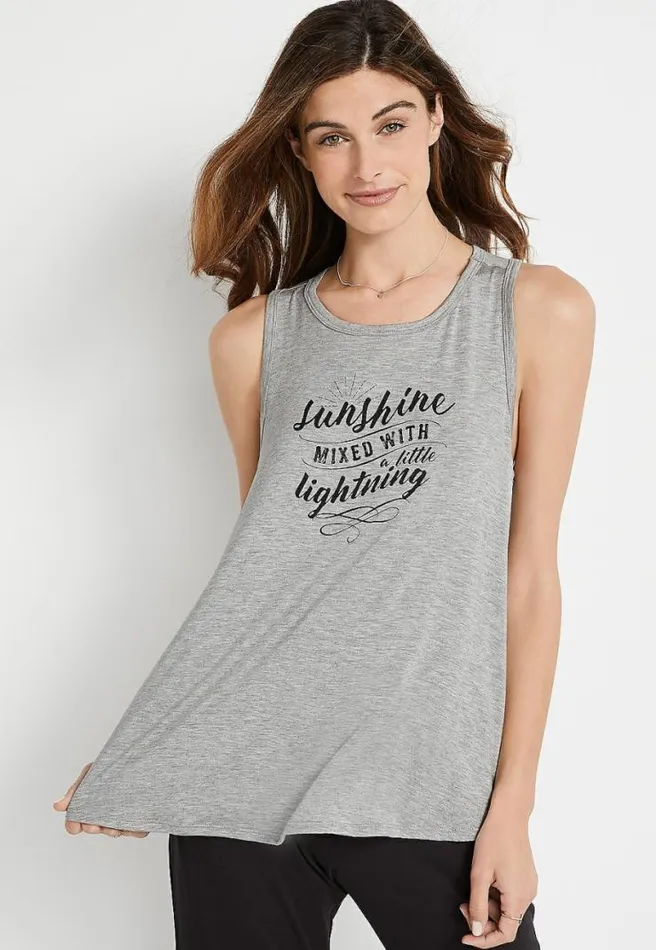 Gray Sunshine Graphic Tank Top Women Maurices Tops