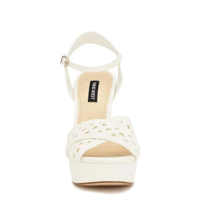 Grecia Platform Sandals White Women Nine West Sandals Grecia Platform Sandals White Women Nine West Sandals