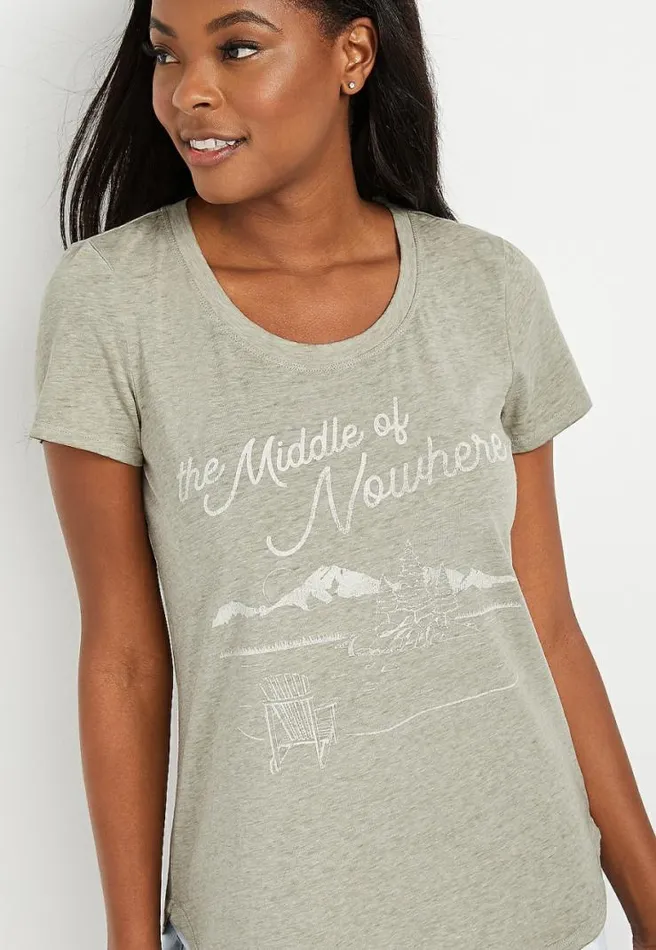 Green Middle Of Nowhere Graphic Tee Women Maurices Tops