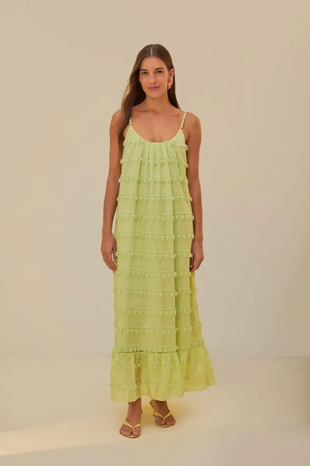 Green Trimmed Maxi Dress Women FARM Rio Maxi Dresses