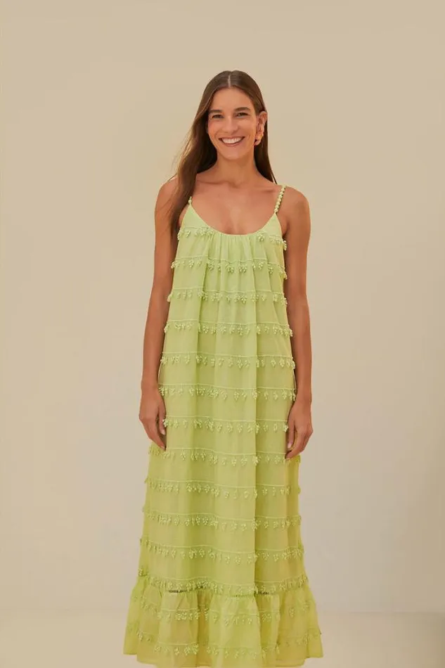 Green Trimmed Maxi Dress Women FARM Rio Maxi Dresses