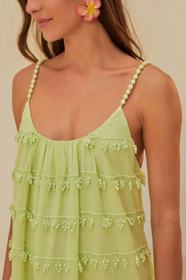 Green Trimmed Maxi Dress Women FARM Rio Maxi Dresses