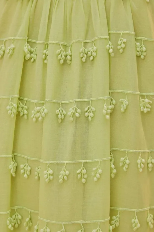 Green Trimmed Maxi Dress Women FARM Rio Maxi Dresses