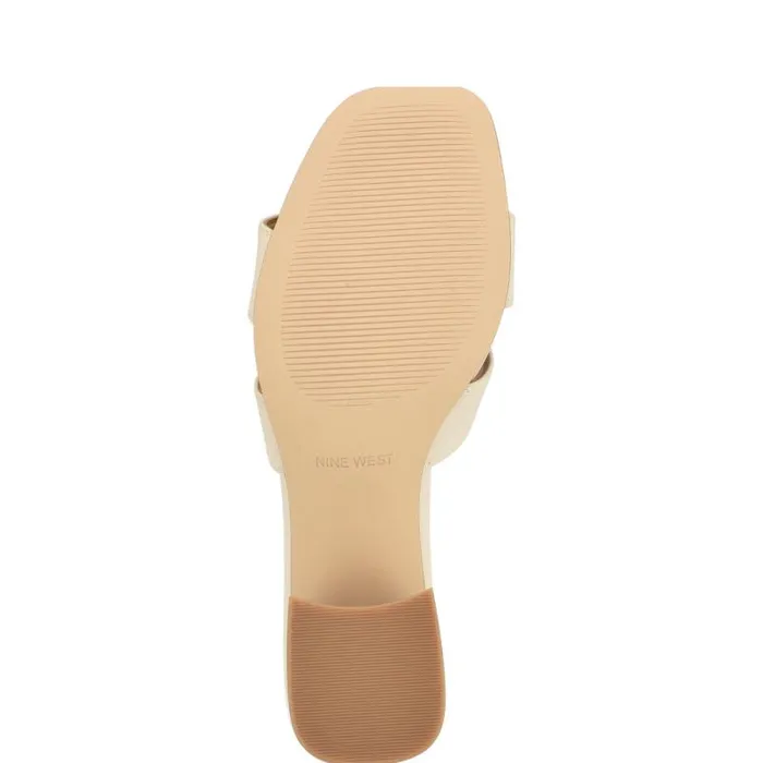Griselda Block Heel Sandals Ivory Women Nine West Heels Griselda Block Heel Sandals Ivory Women Nine West Heels