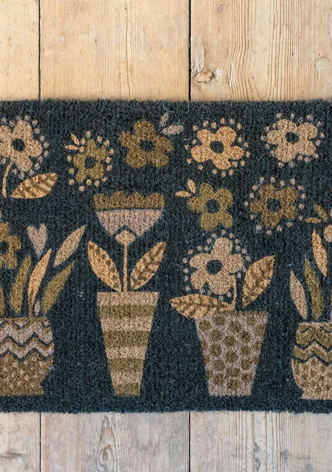 Gudrun Sjdn Flower Pots Doormat In Coir Fiber Women Carpets