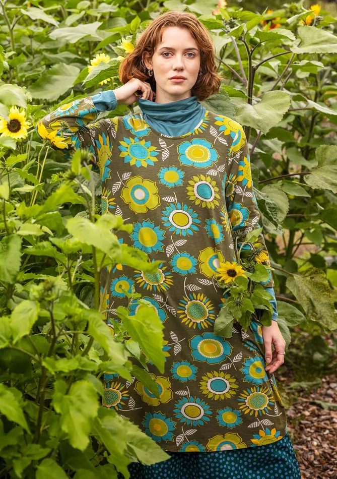 Gudrun Sjdn Sunflower Jersey Dress In Lyocell Women Dresses