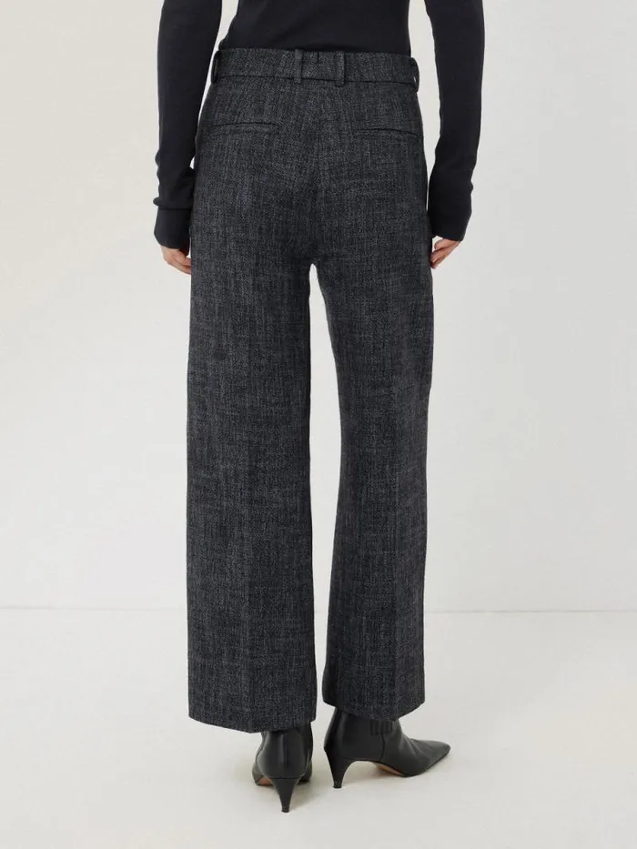 Hale Boucle Cropped Trousers Navy Women Jigsaw Trousers