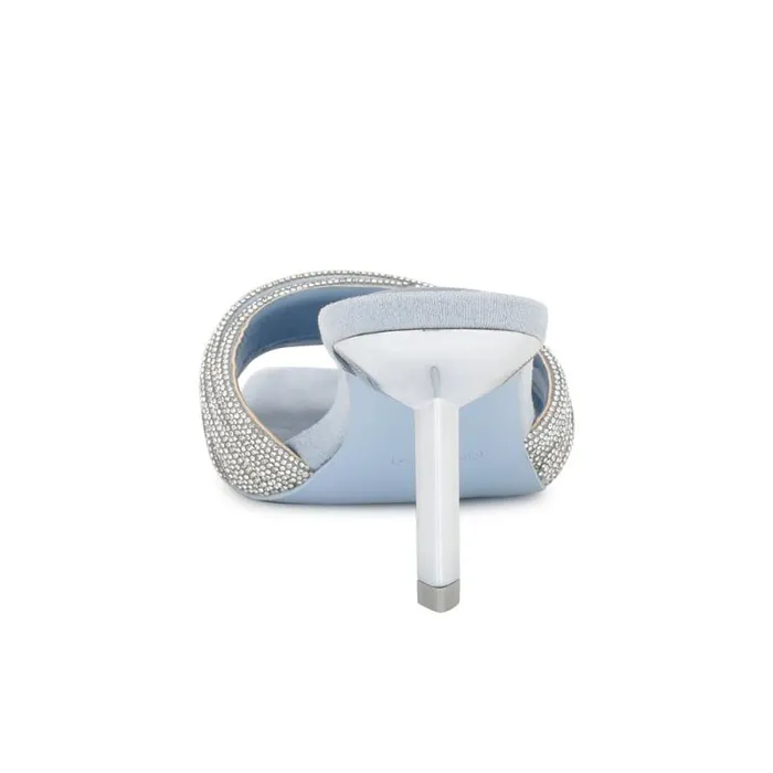 Harbor Heeled Slide Sandals Blue Women Nine West Heels Harbor Heeled Slide Sandals Blue Women Nine West Heels
