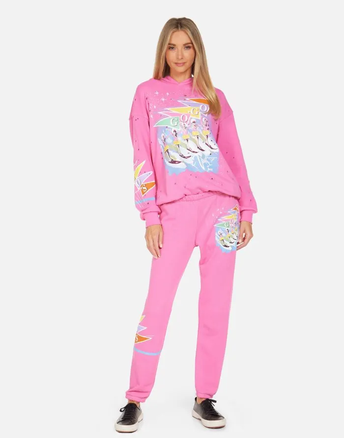 Harmony The GOGO039s Vacation Tour Bright Pink Women Lauren Moshi Hoodies