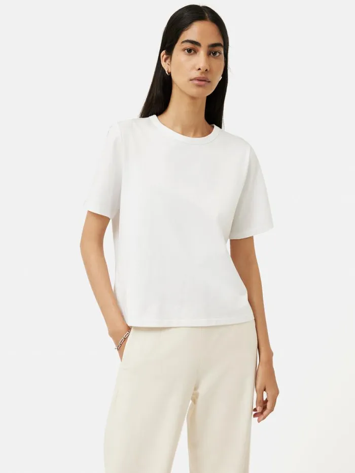 Heavy Cotton Tshirt White Women Jigsaw Shirts and Tops