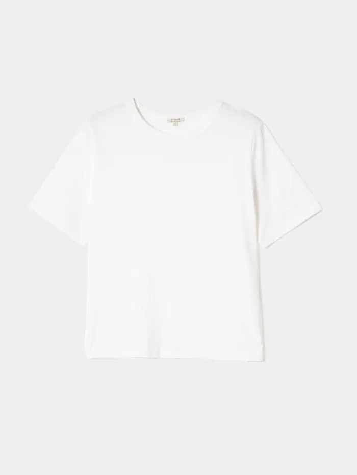 Heavy Cotton Tshirt White Women Jigsaw Shirts and Tops
